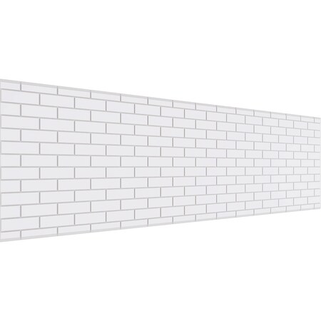 Ekena Millwork Set of Four Panels for 94 1/2"W x 28 1/4"H Subway Brick Fretwork Wainscot Wall Paneling WPKP14X01X47SBK